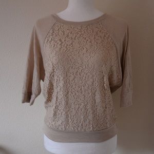 Gold Lace Dolman Top